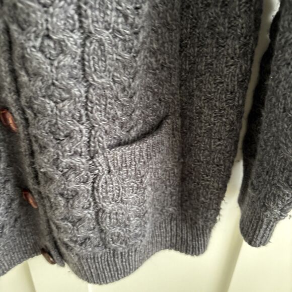 EUC Shannon Woolen Mills Ireland Sweater Fisherman Cable Merino Wool Women's M - Picture 7 of 11